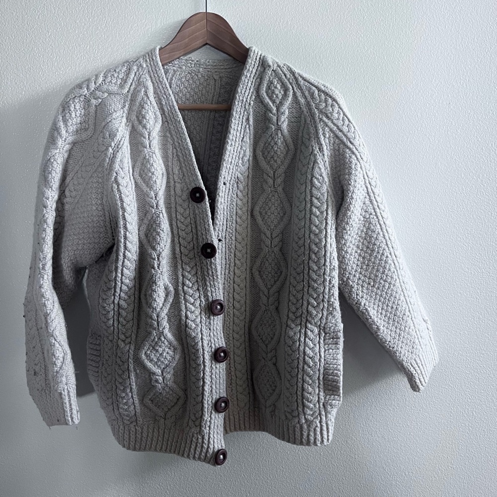100% Wool Vintage Oversized Cardigan